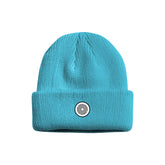 DS icon heavy knit fold beanie - pacific blue